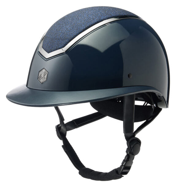 Charles Owen Kylo Helmet - Navy Gloss/Pewter/Sparkly/Wide Brim
