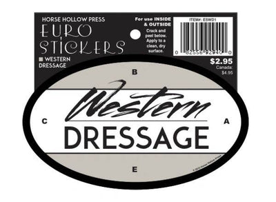 Oval Equestrian Horse Sticker / Western Dressage