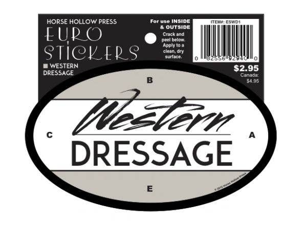 Oval Equestrian Horse Sticker / Western Dressage