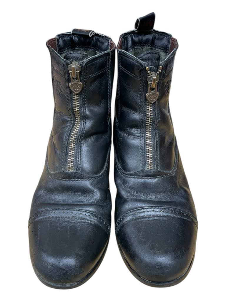 Ariat Zip Paddock Boot - Black - Youth 3 - USED