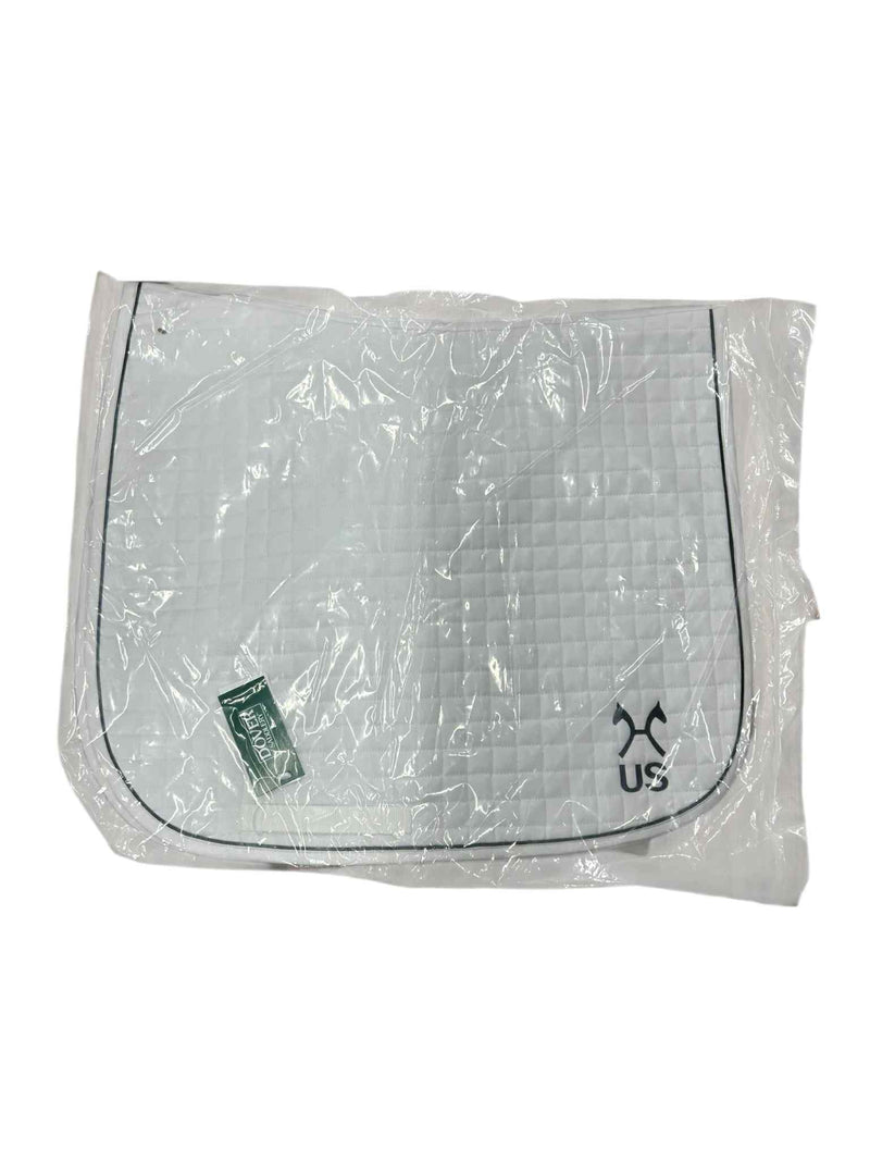 Dressage Pad **NWT** - White w/black piping and Hanoverian Brand- full size - USED