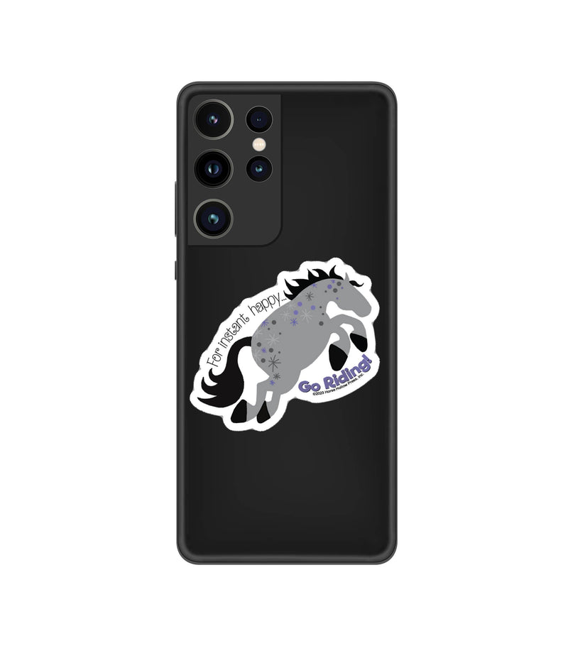 3" Tumbler Horse Sticker / Instant Happy / WATERPROOF