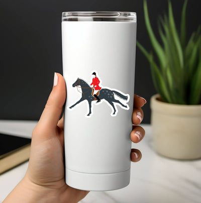 3" Tumbler Horse Sticker / Fox Hunter / WATERPROOF