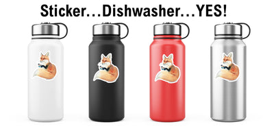 3" Tumbler Fox Sticker / Coffee & Fox / WATERPROOF