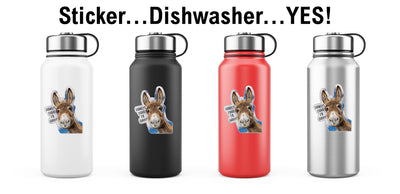 3" Tumbler Donkey Sticker / Make Me Happy /WATERPROOF