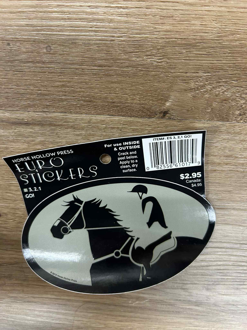 Horse Hollow Press Oval Sticker 3, 2, 1 ... GO!