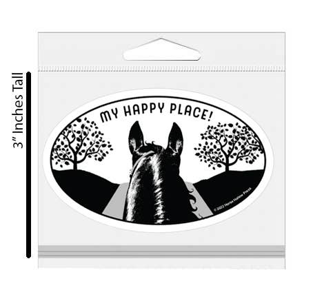 3" Tumbler Horse Sticker / Happy Place Trail  / WATERPROOF