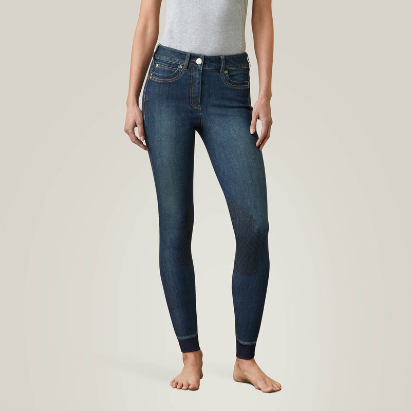 Ariat Halo Denim Breeches - KP - Marine