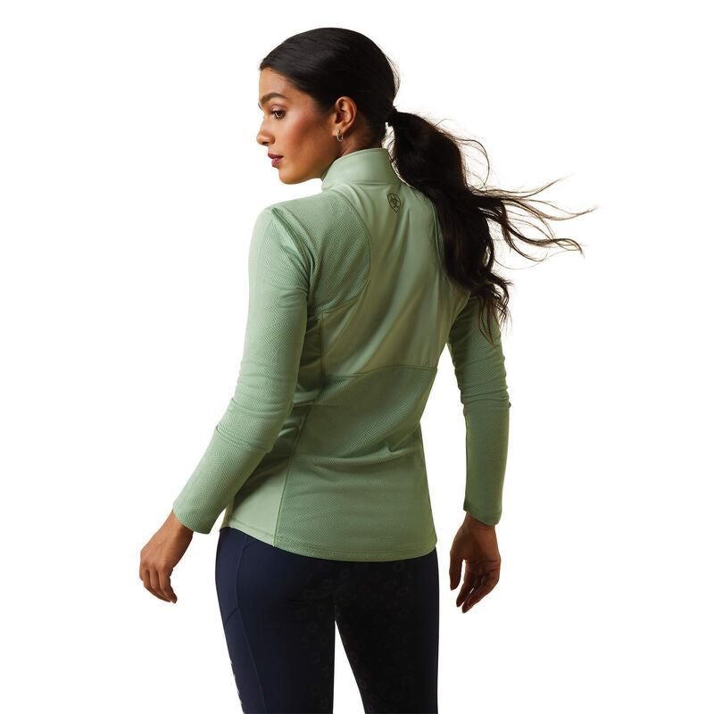 Breathe 1/4 Zip Long Sleeve Baselayer - Basil