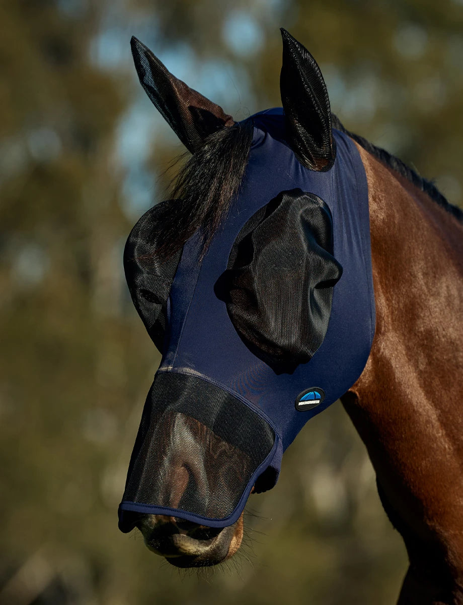 Weatherbeeta ComFiTec Luxe Stretch Fly Mask With Ears & Nose – Equine ...