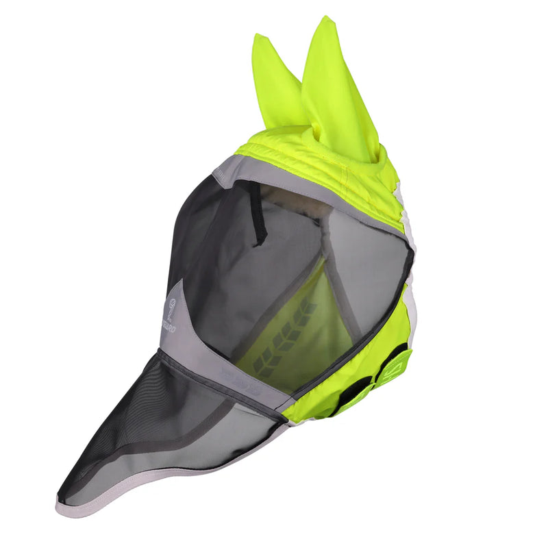 FlyGuard Pro Hi-Viz Fine Mesh Fly Mask with Ears & Nose – Equine Essentials