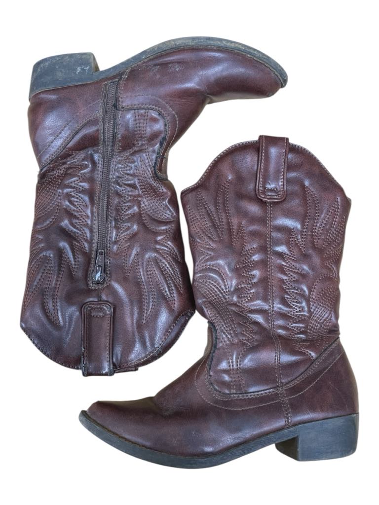 Unbranded Cowgirl Boots - Brown - Girls 2 - USED