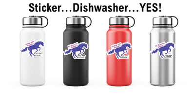 3" Tumbler Horse Sticker / I'd Like You Better / WATERPROOF