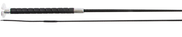 Dressage Whip 39" Black Chrome Plated Cap