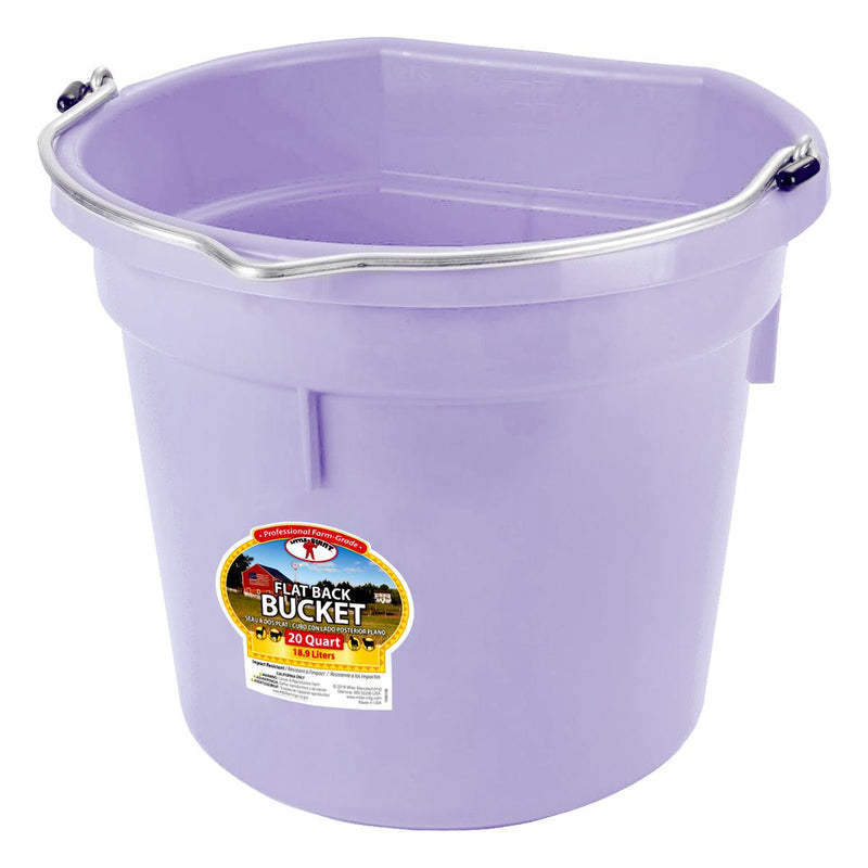 Plastic Flatback Bucket 20qt Lavender