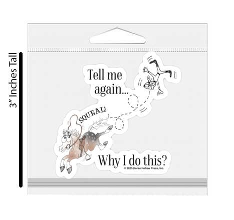 3" Tumbler Horse Sticker / Tell Me Why I... / WATERPROOF