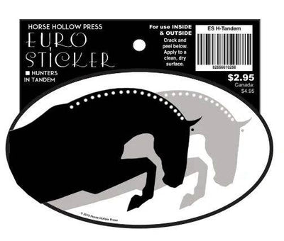 Oval Equestrian Horse Sticker / Show Horses / WATERPROOF