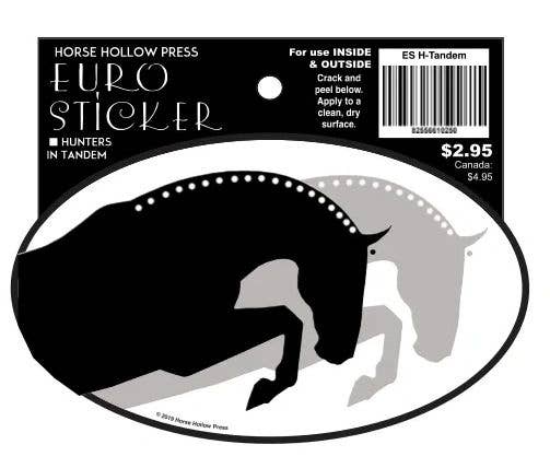 Oval Equestrian Horse Sticker / Show Horses / WATERPROOF