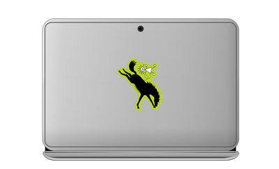 3" Tumbler Horse Sticker / Green Bucking Horse / WATERPROOF