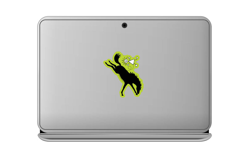 3" Tumbler Horse Sticker / Green Bucking Horse / WATERPROOF