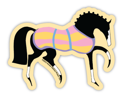 3" Tumbler Horse Sticker / Pink Show Ring Horse / WATERPROOF