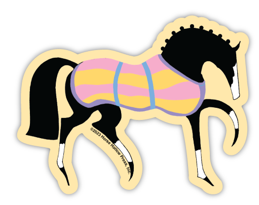 3" Tumbler Horse Sticker / Pink Show Ring Horse / WATERPROOF