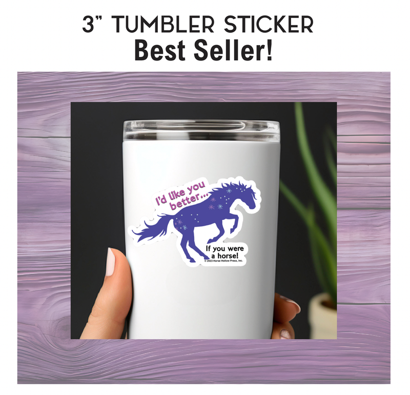 3" Tumbler Horse Sticker / I&