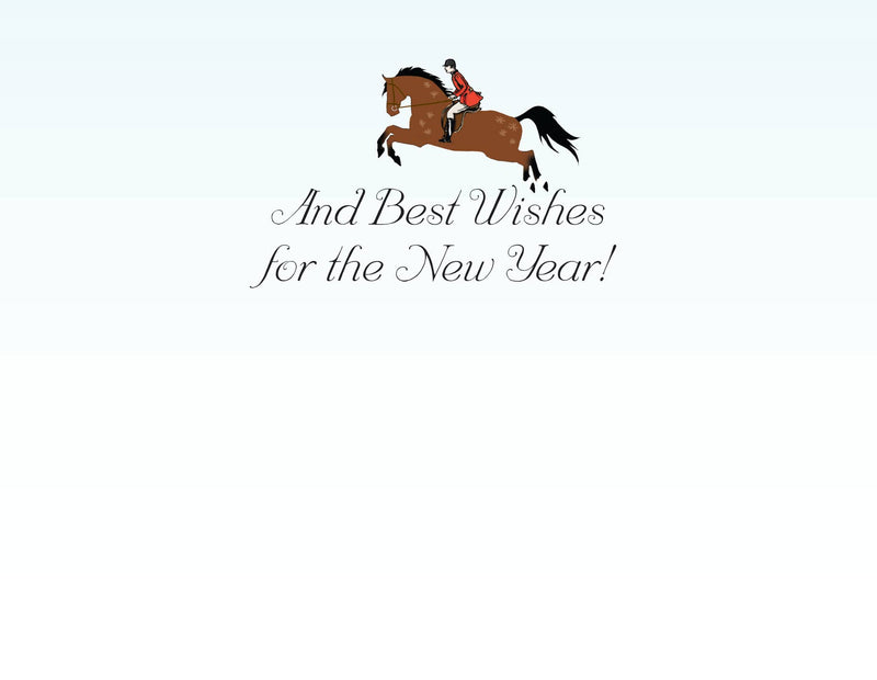 Horse Christmas Card / Fox Hunting / Holiday Greeting Card