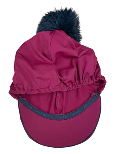 LeMieux Pom Hat Silk - Red/Grey - One Size Fits Most - USED