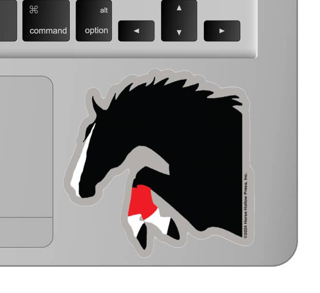 3" Tumbler Horse Sticker / Jumper Red Wraps / WATERPROOF