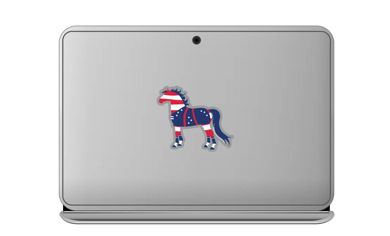 3" Tumbler Horse Sticker / Patriotic American / WATERPROOF