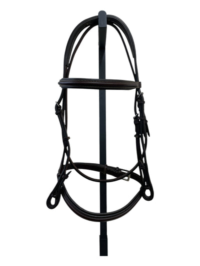 Edgewood Padded Bridle W/ Reins - Havana - Est. Horse Size - USED