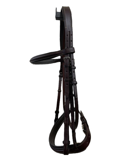 Edgewood Padded Bridle W/ Reins - Havana - Est. Horse Size - USED