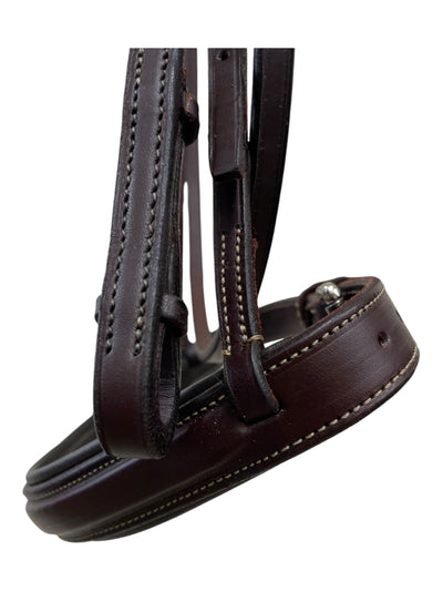 Edgewood Padded Bridle W/ Reins - Havana - Est. Horse Size - USED