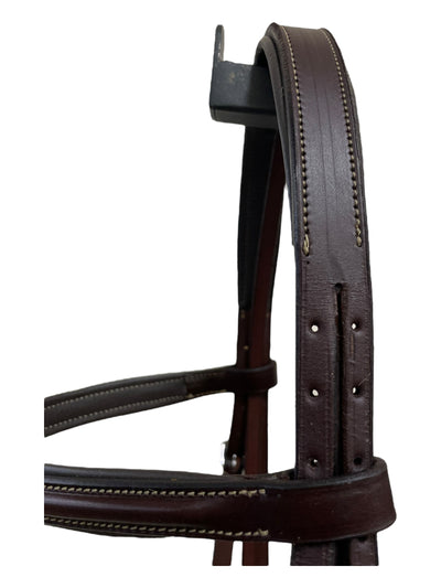 Edgewood Padded Bridle W/ Reins - Havana - Est. Horse Size - USED