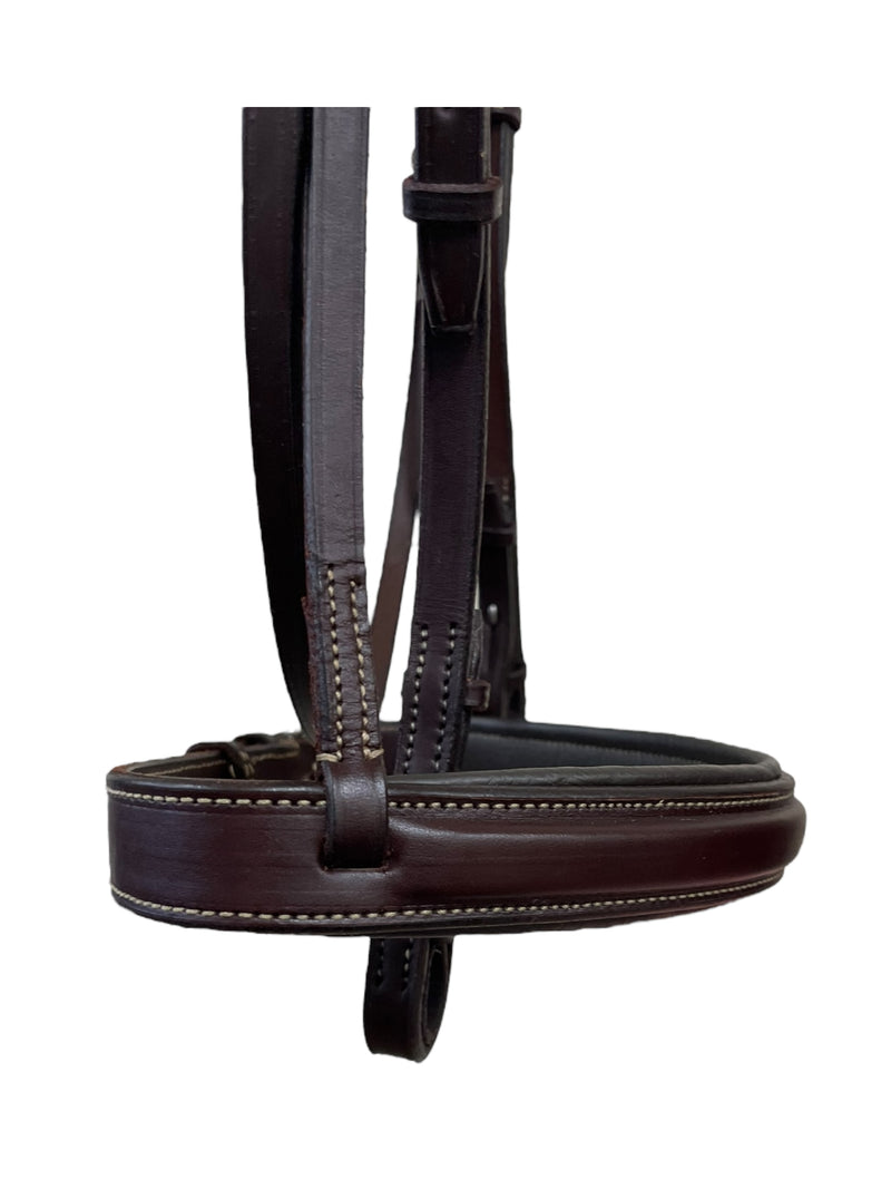 Edgewood Padded Bridle W/ Reins - Havana - Est. Horse Size - USED