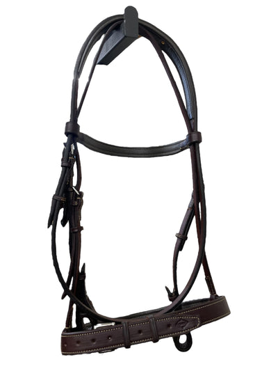 Edgewood Padded Bridle W/ Reins - Havana - Est. Horse Size - USED