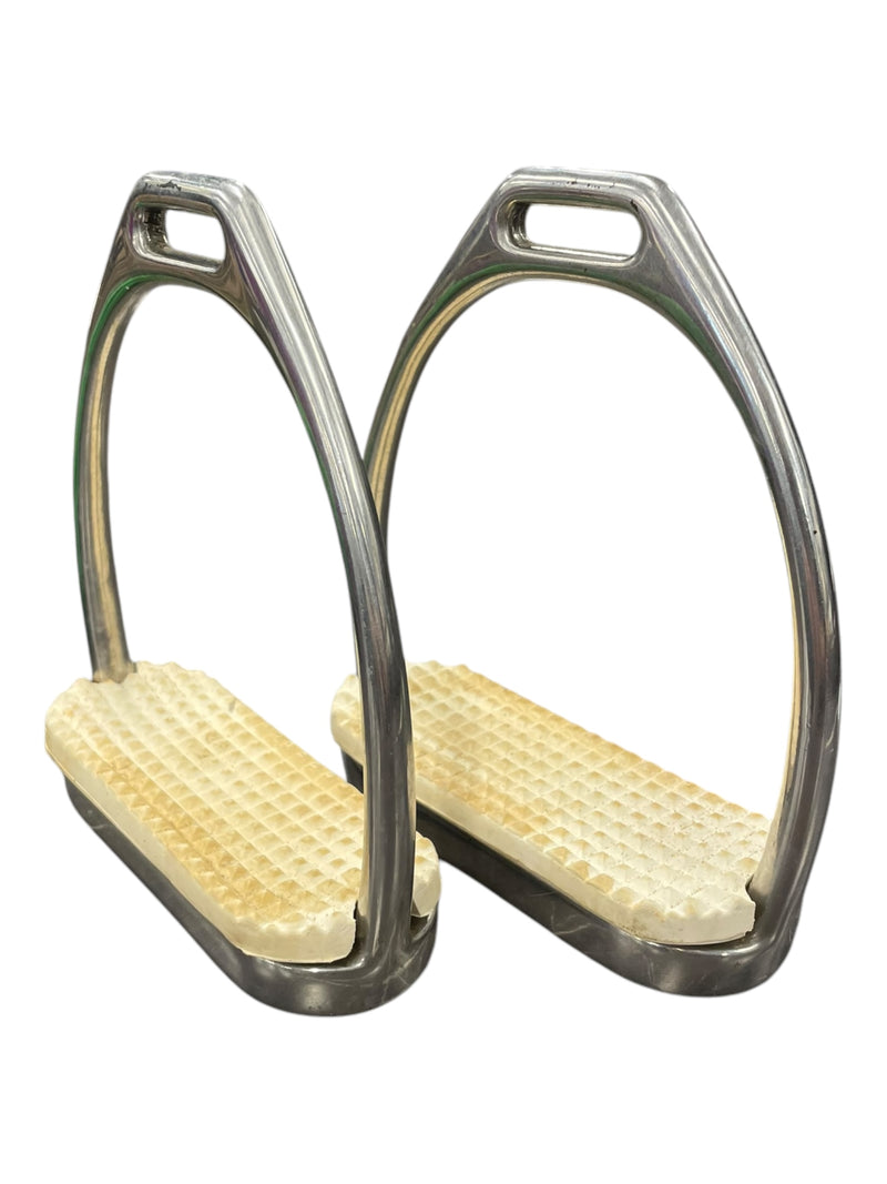 Lemetex Fillis Stirrups - SS/White - 4 1/2" - USED