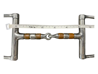 Snaffle Dee With Rollers - SS/Copper - Approx 5" - USED
