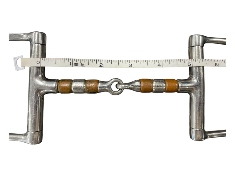 Snaffle Dee With Rollers - SS/Copper - Approx 5" - USED