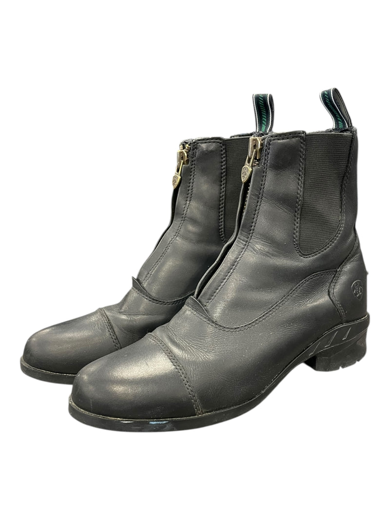 Ariat Zip Paddock Boots - Black - 6.5B - USED