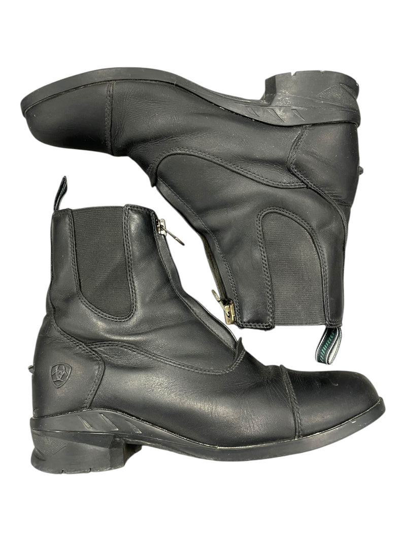 Ariat Zip Paddock Boots - Black - 6.5B - USED