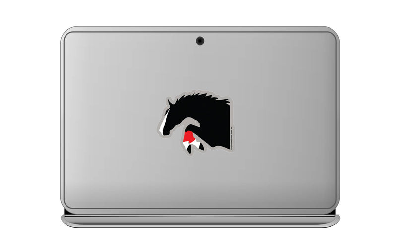 3" Tumbler Horse Sticker / Jumper Red Wraps / WATERPROOF