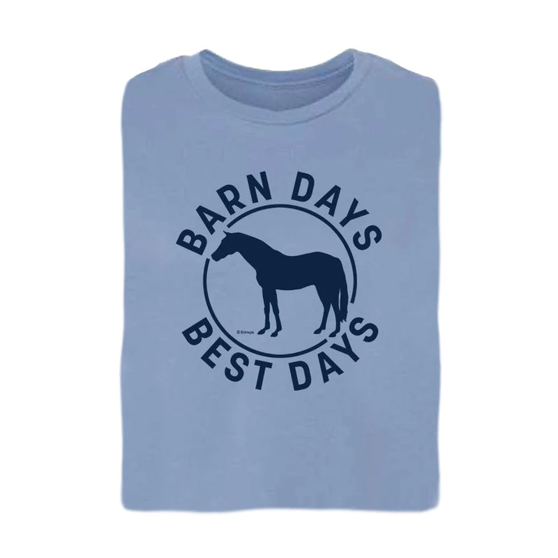 Stirrups Barn Day Best Day Tee - Adult Blue