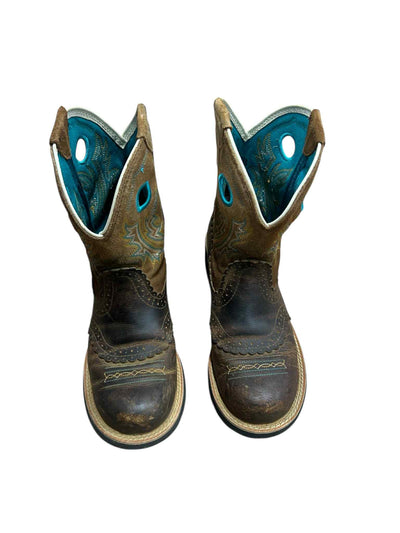 Ariat Fatbaby Western Boots - Teal and Brown - 8B - USED