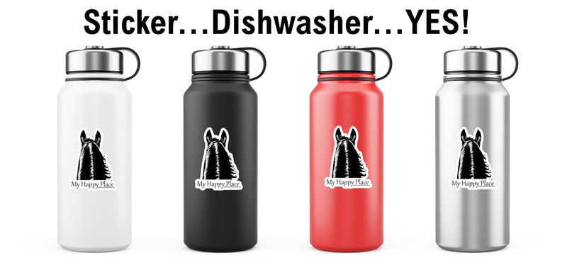 3" Tumbler Horse Sticker / My Happy Place / WATERPROOF