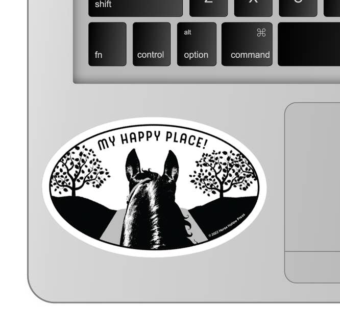 3" Tumbler Horse Sticker / Happy Place Trail  / WATERPROOF