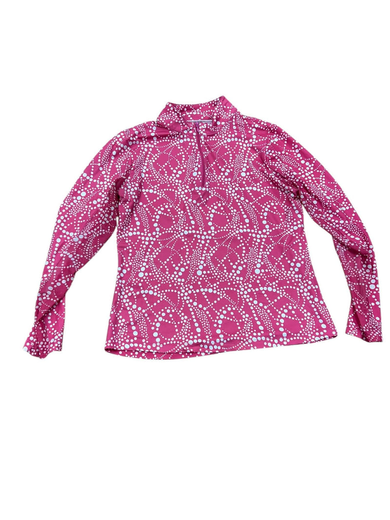 X by Gottex Quarter Zip - Pink Print - S - USED