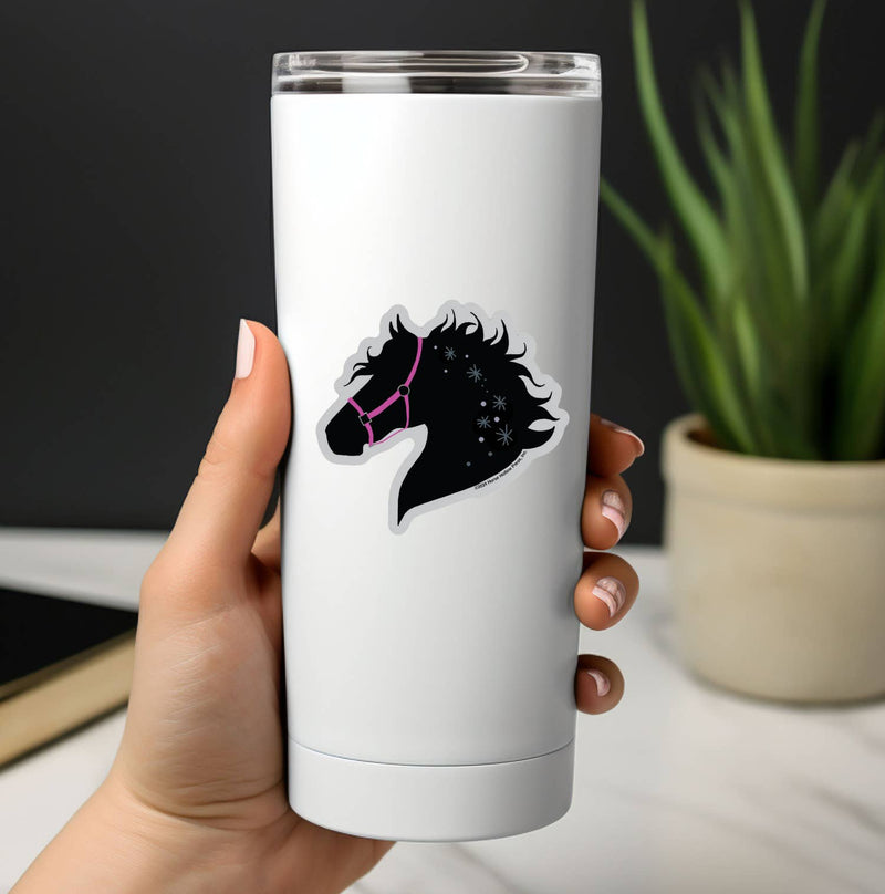 3" Tumbler Horse Sticker / Horse Pink Tack / WATERPROOF