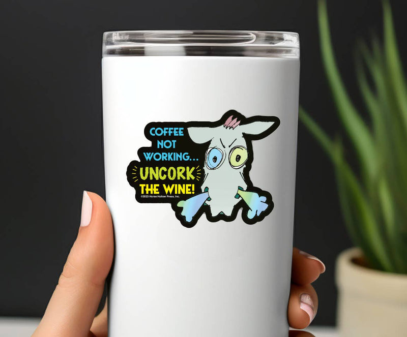 3" Tumbler Horse Sticker / Uncork the Wine / WATERPROOF